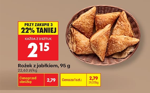 rożek z jabłkiem