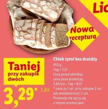 chleb żytni bez drożdży
