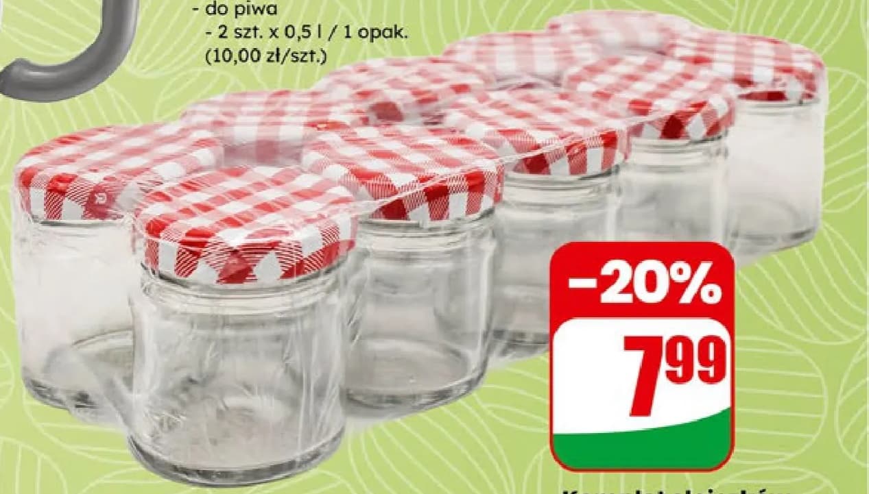 komplet słoiczków z zakrętkami