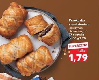 przekąska z nadzieniem kakaowym i bananowym