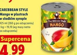 mango w plastrach w słodkim syropie