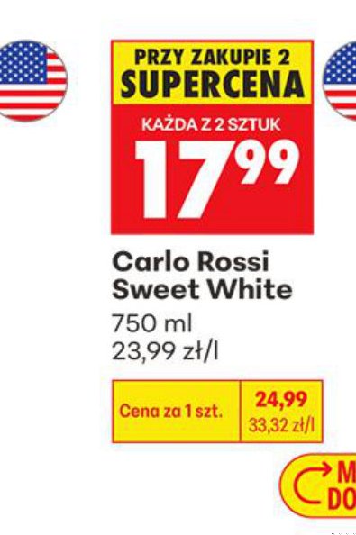 Carlo Rossi wino Sweet White 750ml
