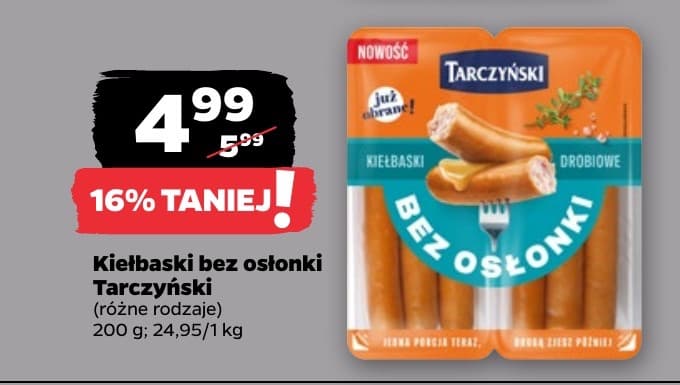 kiełbaski bez osłonki drobiowe