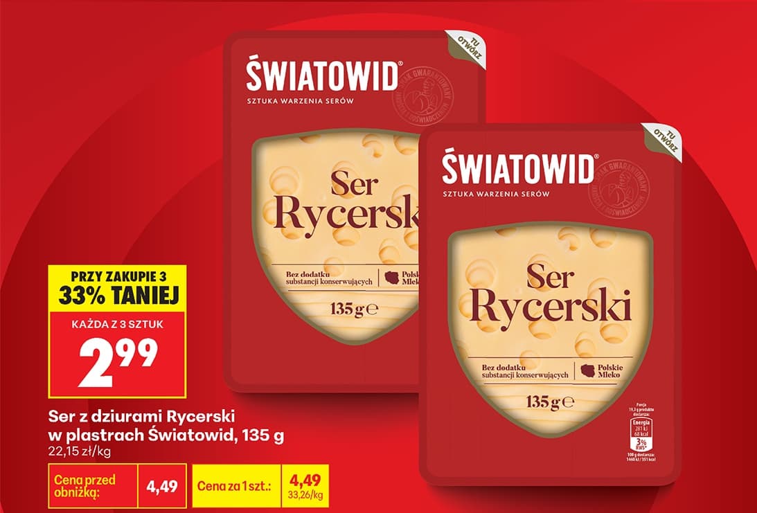 ser z dziurami rycerski w plastrach