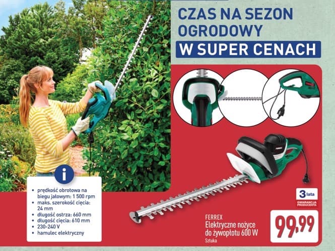 elektryczne nożyce do żywopłotu