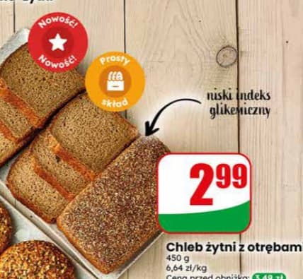 chleb żytni z otrębami