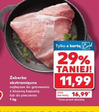 żeberka ekstremięsne najlepszego do gotowania z kiszoną kapustą lub do pieczenia