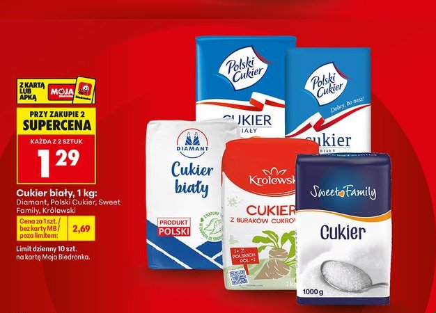 cukier biały różne marki