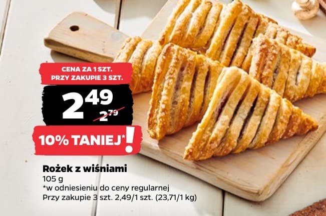 rożek z wiśniami