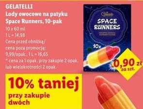 lody owocowe na patyku Space Runners