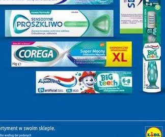 Wszystkie produkty Aquafresh, Sensodyne i Corega