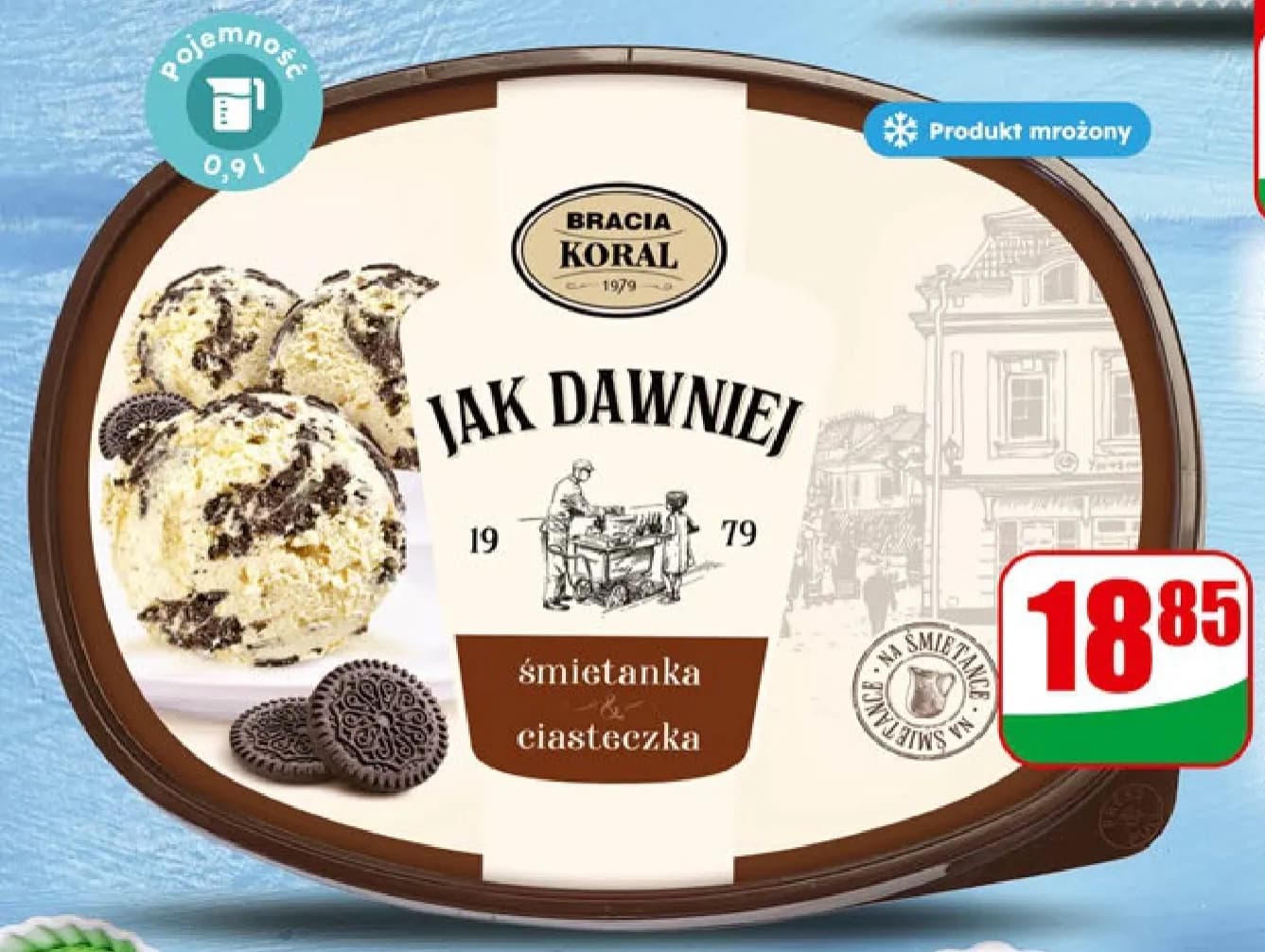 lody śmietanka i ciasteczka