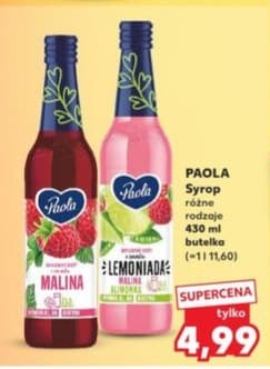 syrop lemoniada malinowa lub malinowy