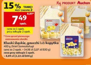 kluski śląskie, gnocchi lub kopytka