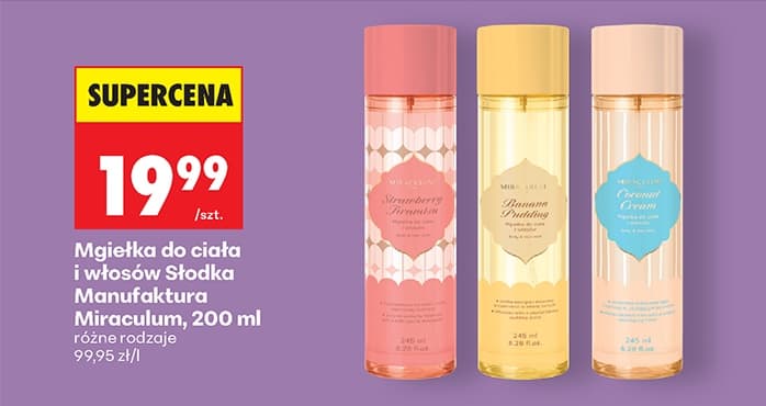 mgiełka do ciała i włosów słodka manufaktura miraculum