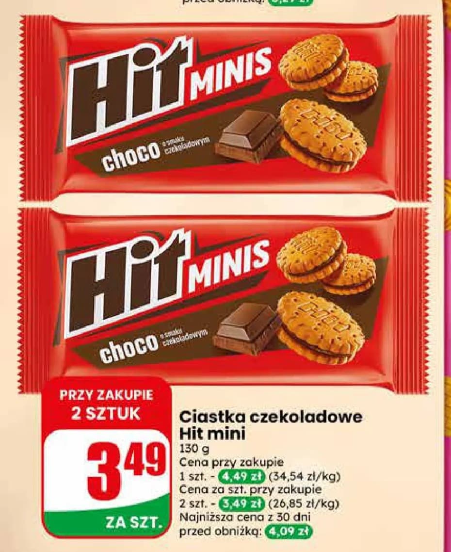ciastka czekoladowe mini