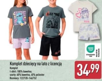komplet dziecięcy na lato z licencją