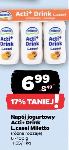 napój jogurtowy Acti+ Drink L.casei różne rodzaje