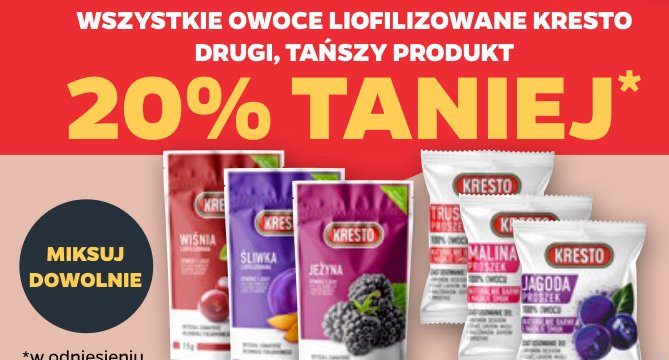 wszystkie owoce liofilizowane