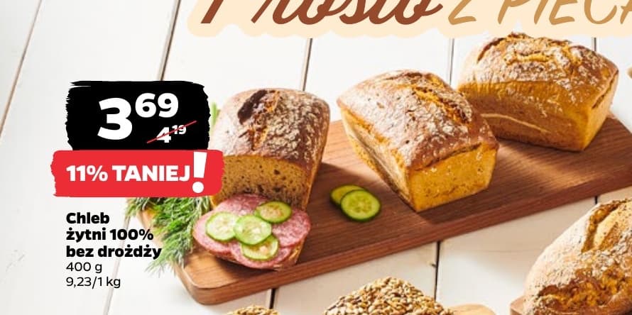 chleb żytni 100% bez drożdży
