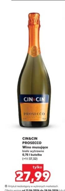 CIN&CIN wino musujące białe wytrawne 0.75l