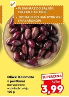oliwki kalamata z pestkami marynowane w ziołach i oleju