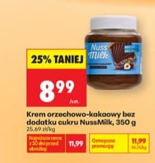 krem orzechowo-kakaowy bez dodatku cukru