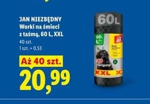 worki na śmieci z taśmą XXL