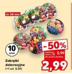 zakrętki dekoracyjne