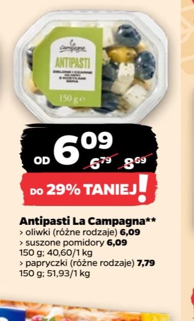 antipasti oliwki z czosnkiem lub suszone pomidory