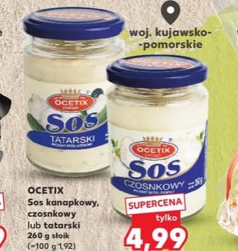 sos kanapkowy, czosnkowy lub tatarski