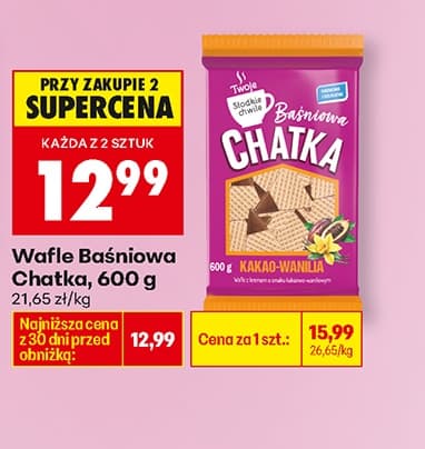wafle baśniowa chatka kakao wanilia