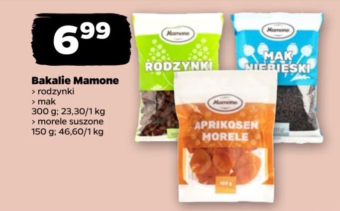 bakalie rodzynki