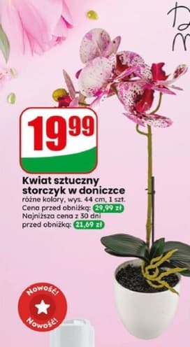 kwiat sztuczny storczyk w doniczce