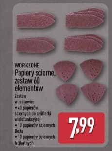 papiery ścierne, zestaw 60 elementów