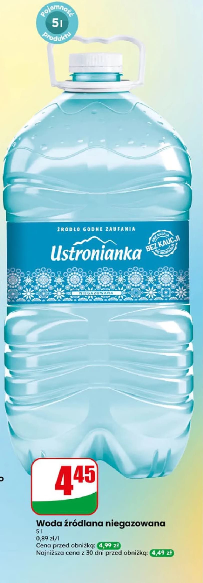 woda źródlana niegazowana