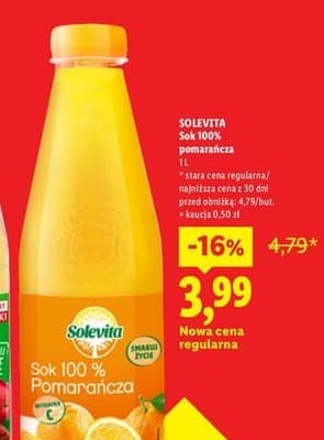 sok 100% pomarańcza