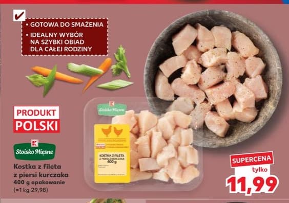 kostka z fileta z piersi kurczaka