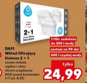 wkład filtrujący unimax 2+1