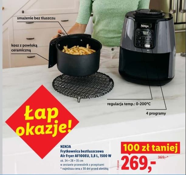 frytkownica beztłuszczowa Air Fryer AF100EU