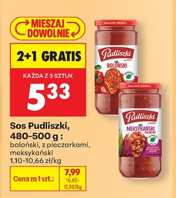 sos boloński, z pieczarkami, meksykański