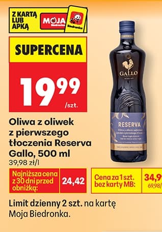 oliwa z oliwek z pierwszego tłoczenia Reserva