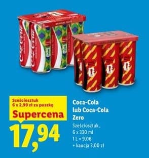 napój gazowany cola sześciopak