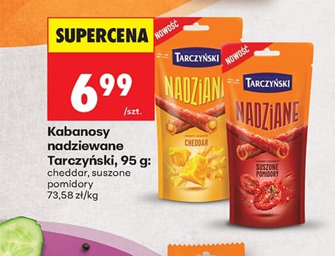 kabanosy nadziewane cheddar suszone pomidory