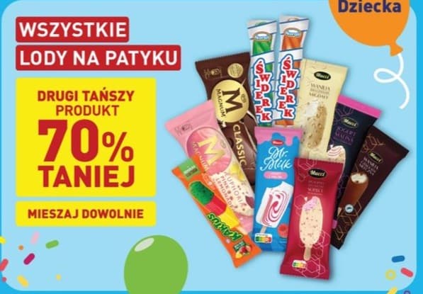 lody na patyku różne marki