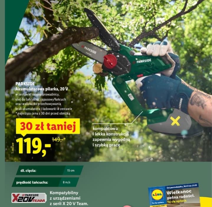 pilarka akumulatorowa 20 V