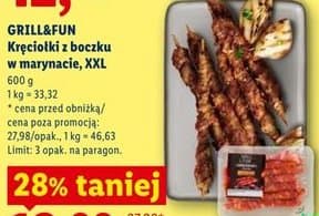 kręciołki z boczku w marynacie XXL