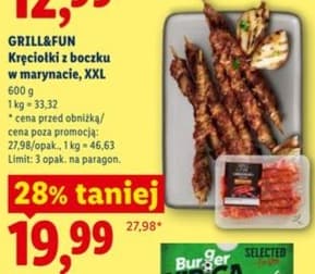 kręciołki z boczku w marynacie XXL