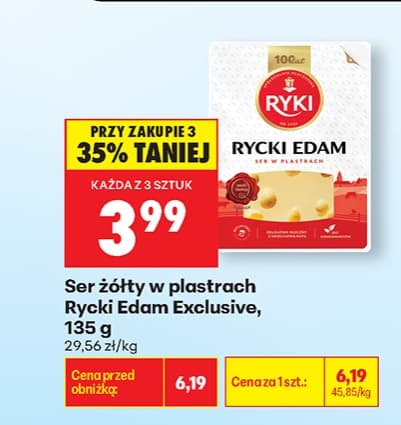 ser żółty w plastrach edam