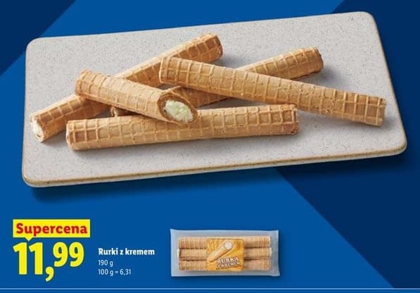rurki z kremem